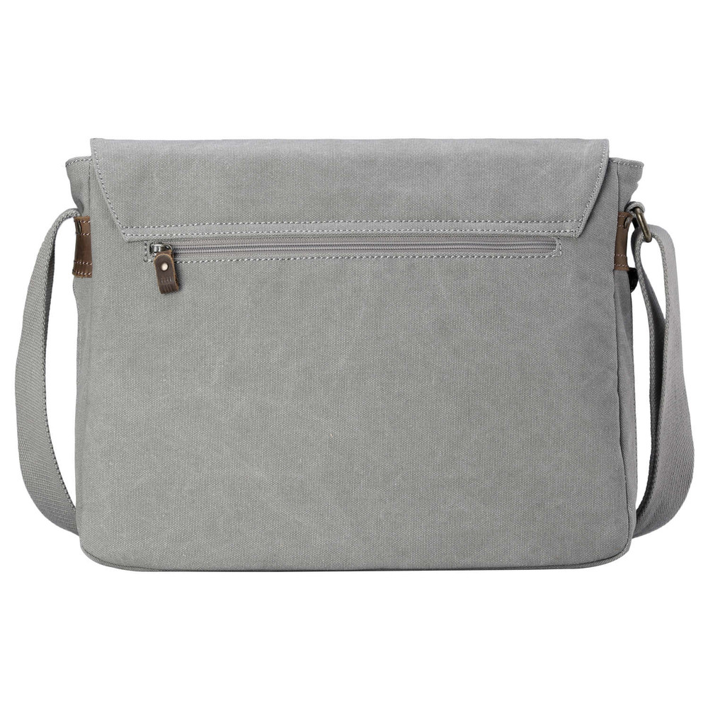 Classic Flap Front Messenger Bag - Ash Grey