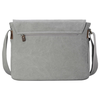Classic Flap Front Messenger Bag - Ash Grey
