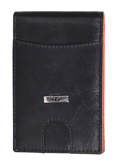 Eddy Slim Leather Wallet - Decker Black/Papyaya