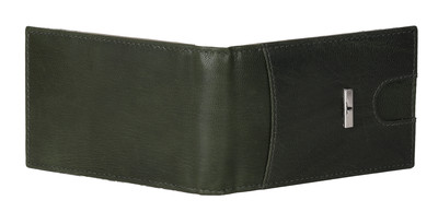 Eddy Slim Leather Wallet - Decker Green/Light Grey
