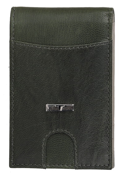Eddy Slim Leather Wallet - Decker Green/Light Grey