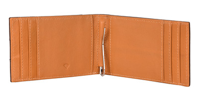 Eddy Slim Leather Wallet - Decker Brown/Mustard