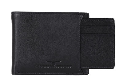 Sidka Leather Wallet w/Card Holder - Serena Black