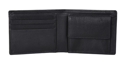 Sidka Leather Wallet w/Card Holder - Serena Black