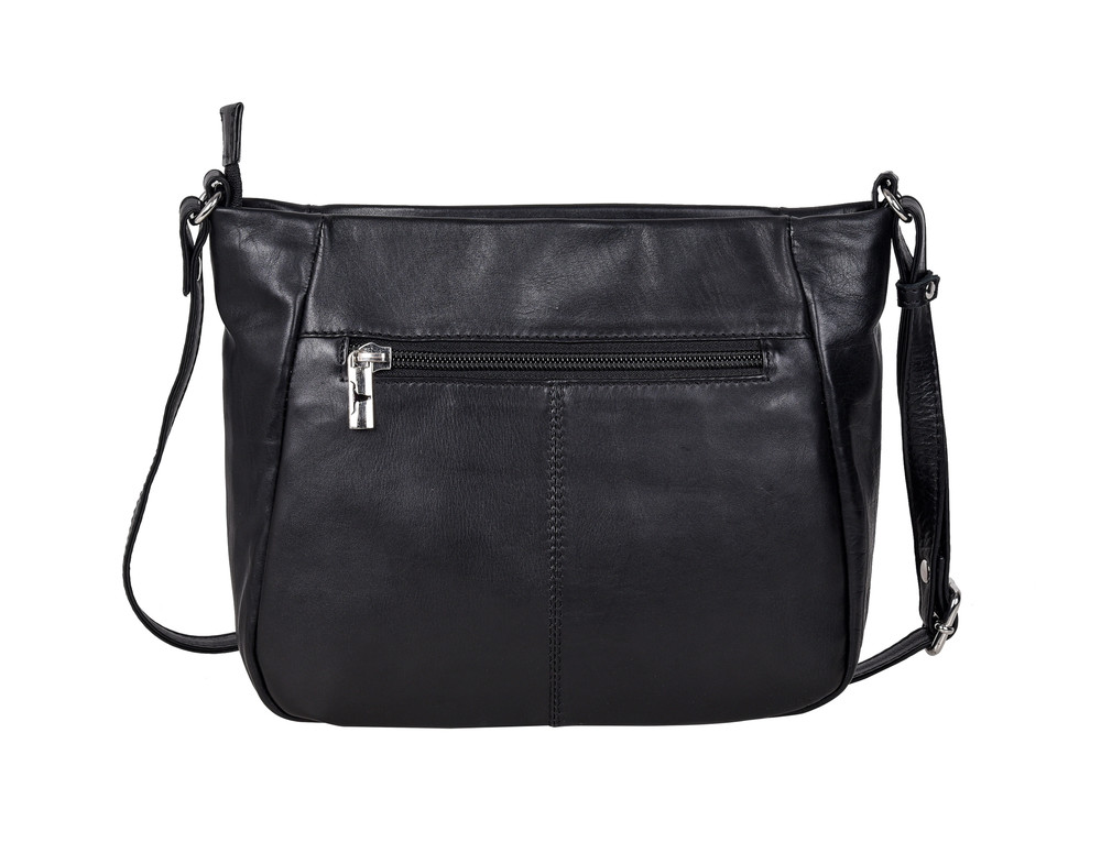 Olivia Zip Top Handbag w/Front Pocket - Florence Black