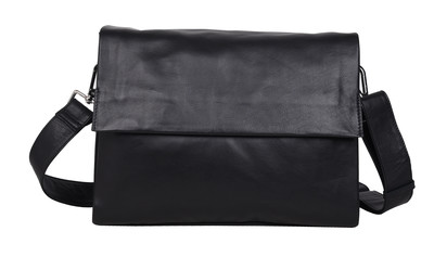 Monroe Larger Soft Leather Hand Bag w/flap - Florence Onyx