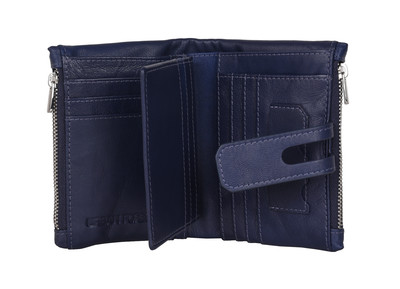 Sierra Wallet w/2 Zipped Pockets - Serena Blueberry