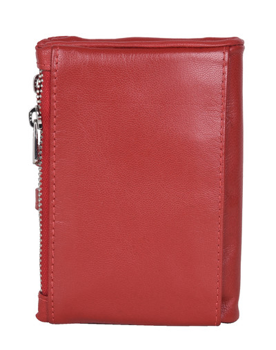 Sierra Wallet w/2 Zipped Pockets - Serena Red
