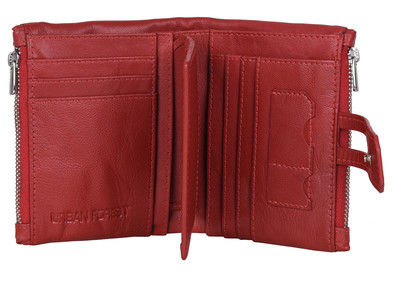 Sierra Wallet w/2 Zipped Pockets - Serena Red