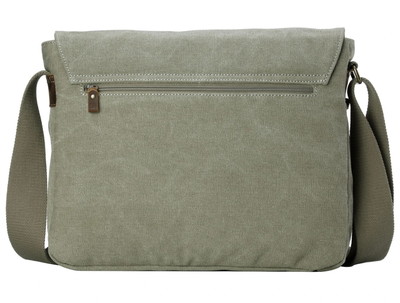 Classic Flap Front Messenger Bag - Khaki