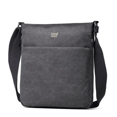 Classic Small Zip Top Shoulder Bag - Charcoal