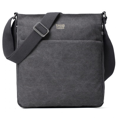 Classic Zip Top Shoulder Bag - Charcoal