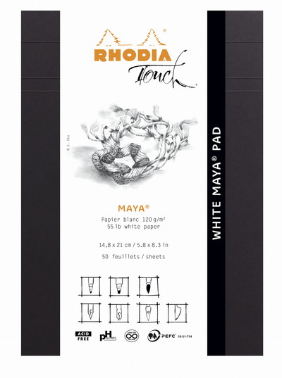 Rhodia Touch Pad White Maya Blank - A5