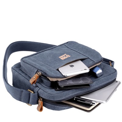 Classic Zip Top Small Satchel - Blue