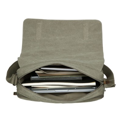 Classic Small Flap Front Messenger Bag - Khaki