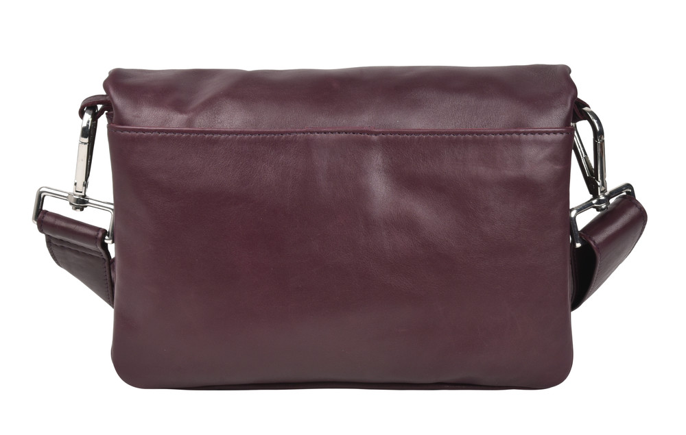Louise Soft Leather Hand Bag w/flap - Florence Garnet