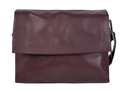 Monroe Soft Leather Hand Bag w/flap - Florence Garnet