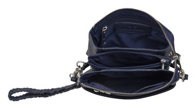 Sofie Small Leather Clutch/Sling - Rambler Navy