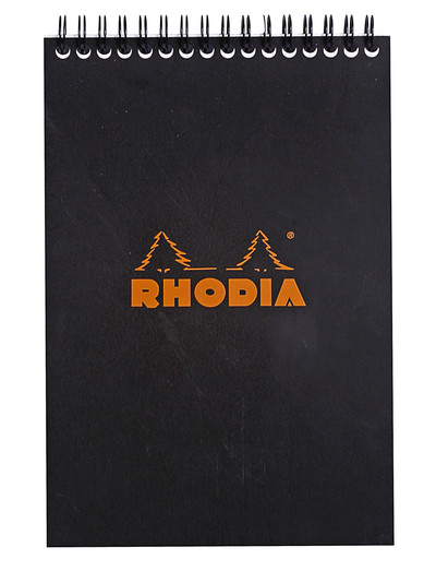 Rhodia Classic A5 Wirebound Pad Black - Lined