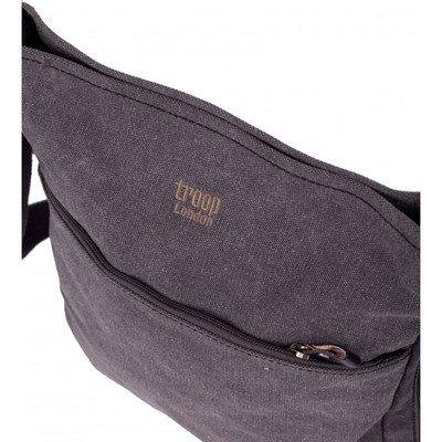 Classic Zip Top Shoulder Bag - Charcoal