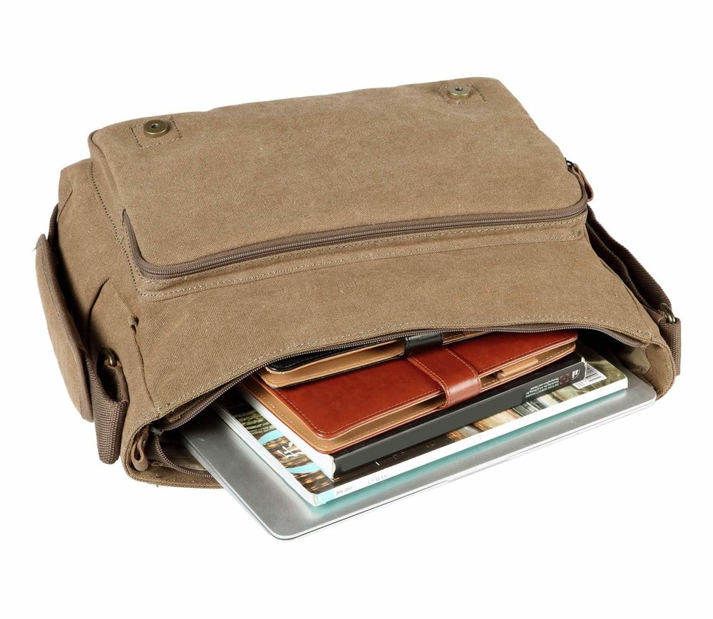 Classic Laptop Messenger Bag - Brown