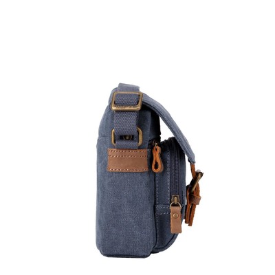 Classic Small Flap Front Cross Body Bag - Blue