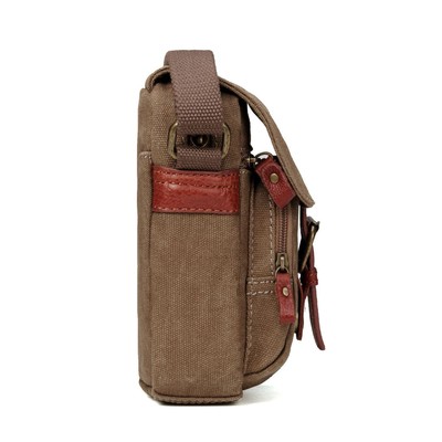Classic Small Flap Front Cross Body Bag - Brown