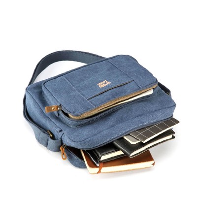 Classic Zip Top Satchel - Blue