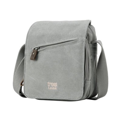 Classic Small Zip Front Cross Body Bag - Ash Grey