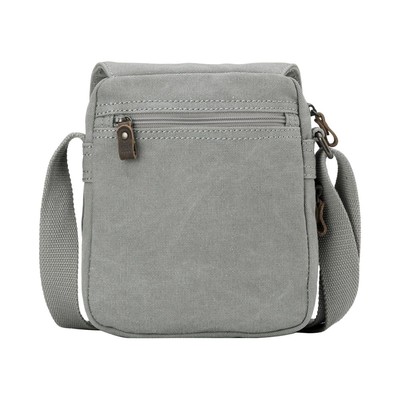 Classic Small Zip Front Cross Body Bag - Ash Grey