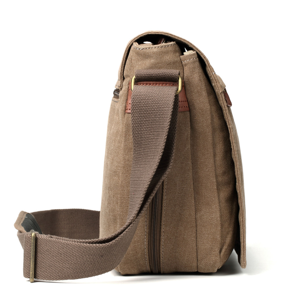 Classic Small Flap Front Messenger Bag - Brown