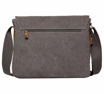 Classic Small Flap Front Messenger Bag - Charcoal