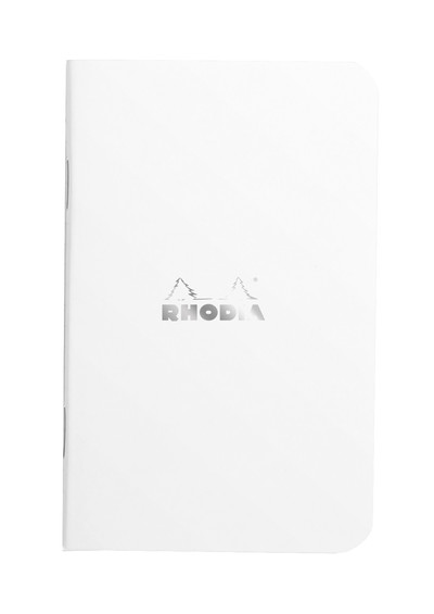 Rhodia Classic Stapled Cahier 7.5x12cm White - Graph