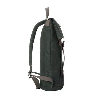 Edison Waxed Canvas Backpack - Dark Green
