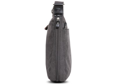 Classic Zip Top Shoulder Bag - Charcoal