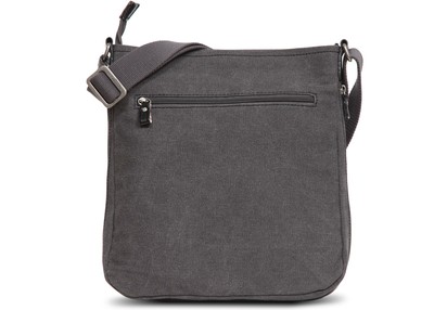Classic Zip Top Shoulder Bag - Charcoal