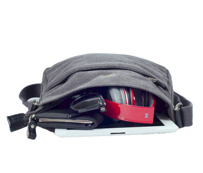 Classic Zip Top Shoulder Bag - Charcoal