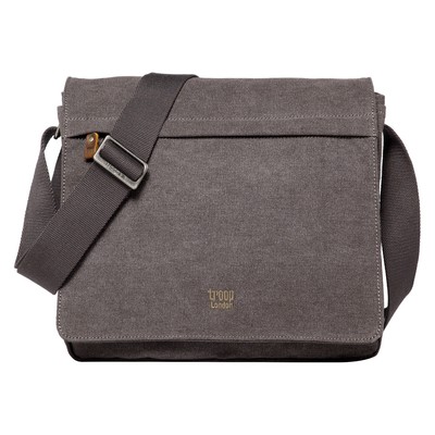 Classic Flap Front Messenger Bag - Charcoal