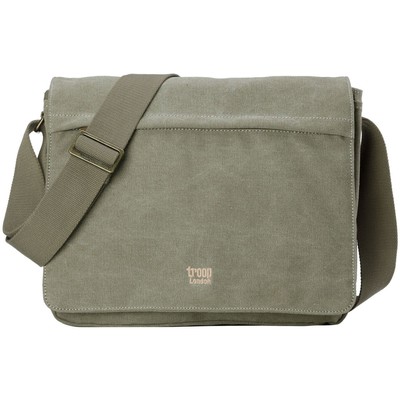 Classic Flap Front Messenger Bag - Khaki