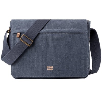 Classic Flap Front Messenger Bag - Blue