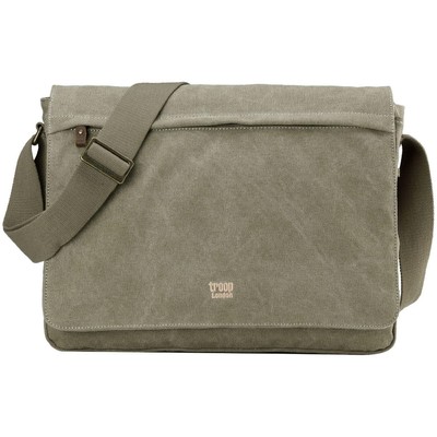 Classic Flap Front Messenger Bag Large - Khaki