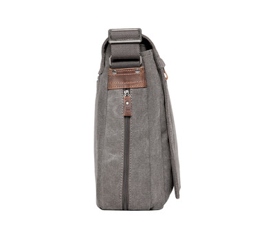 Classic Flap Front Messenger Bag Large - Charcoal