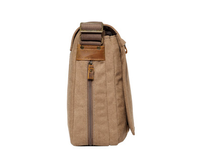 Classic Flap Front Messenger Bag Large - Brown