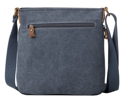 Classic Small Zip Top Shoulder Bag - Blue