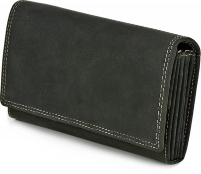 Charlene Leather Wallet - Black