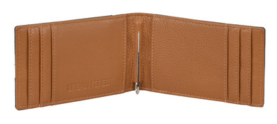 Eddy Slim Leather Wallet - Decker Blue/Mustard