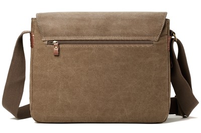 Classic Flap Front Messenger Bag - Brown