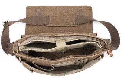 Classic Flap Front Messenger Bag - Brown