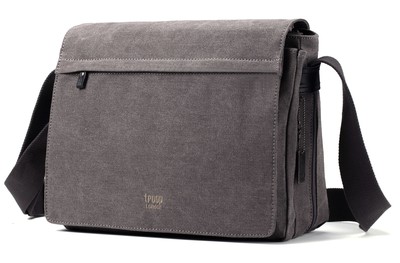 Classic Flap Front Messenger Bag - Charcoal
