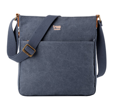 Classic Zip Top Shoulder Bag - Blue